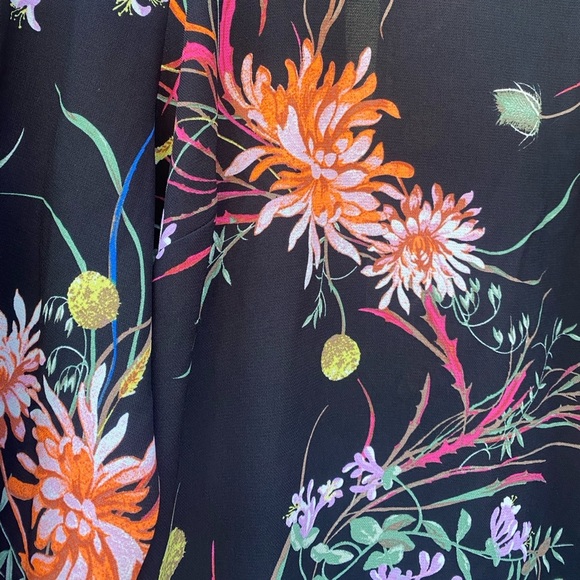 H&M Floral Black Dress Size Large - Picture 5 of 6